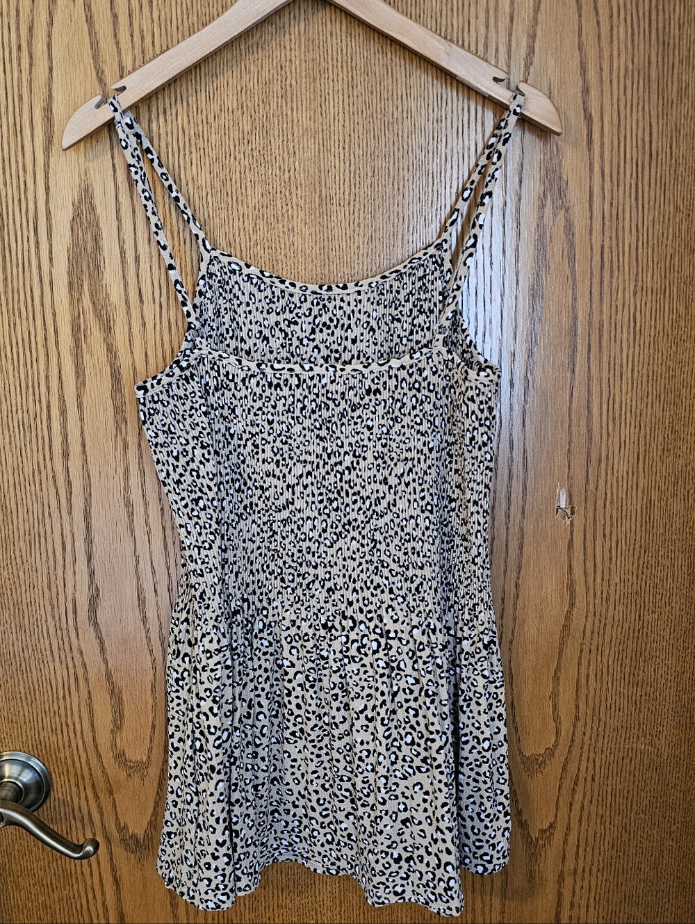 ODDI Leopard Print Spaghetti Strap Tank - Picture 2 of 4